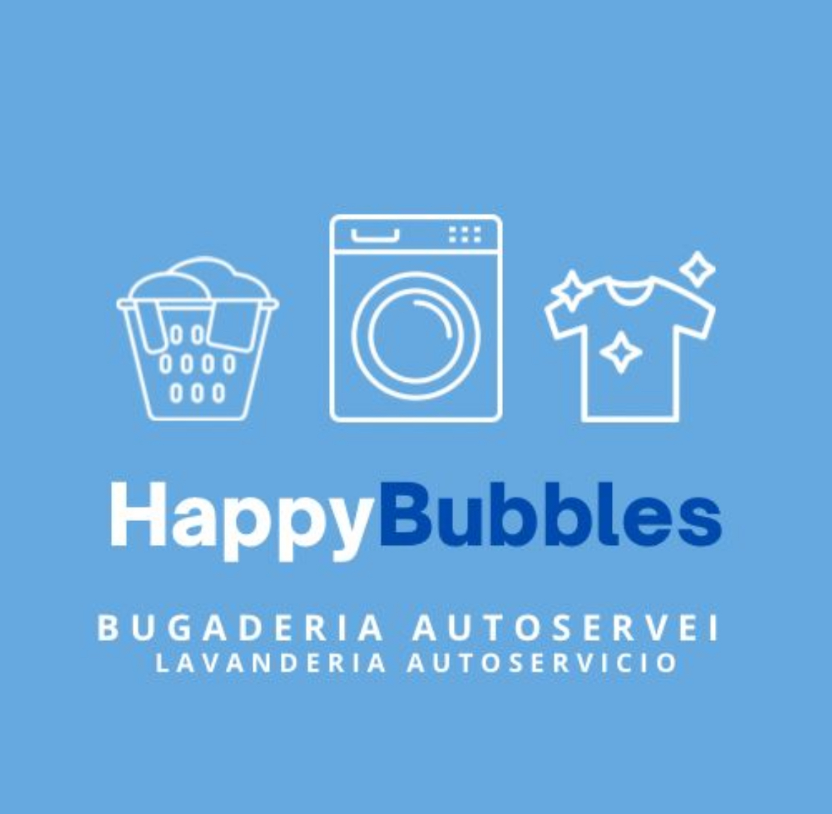 HAPPYBUBBLES BUGADERIA AUTOSERVEI logo